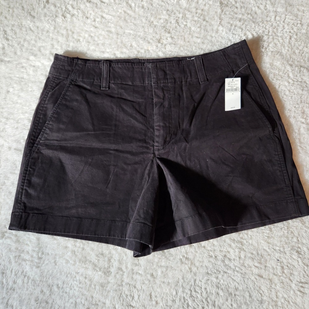 Gap Black Downtown Khaki Shorts 4 Inch Inseam Size 8 NWT 582943-00-1
